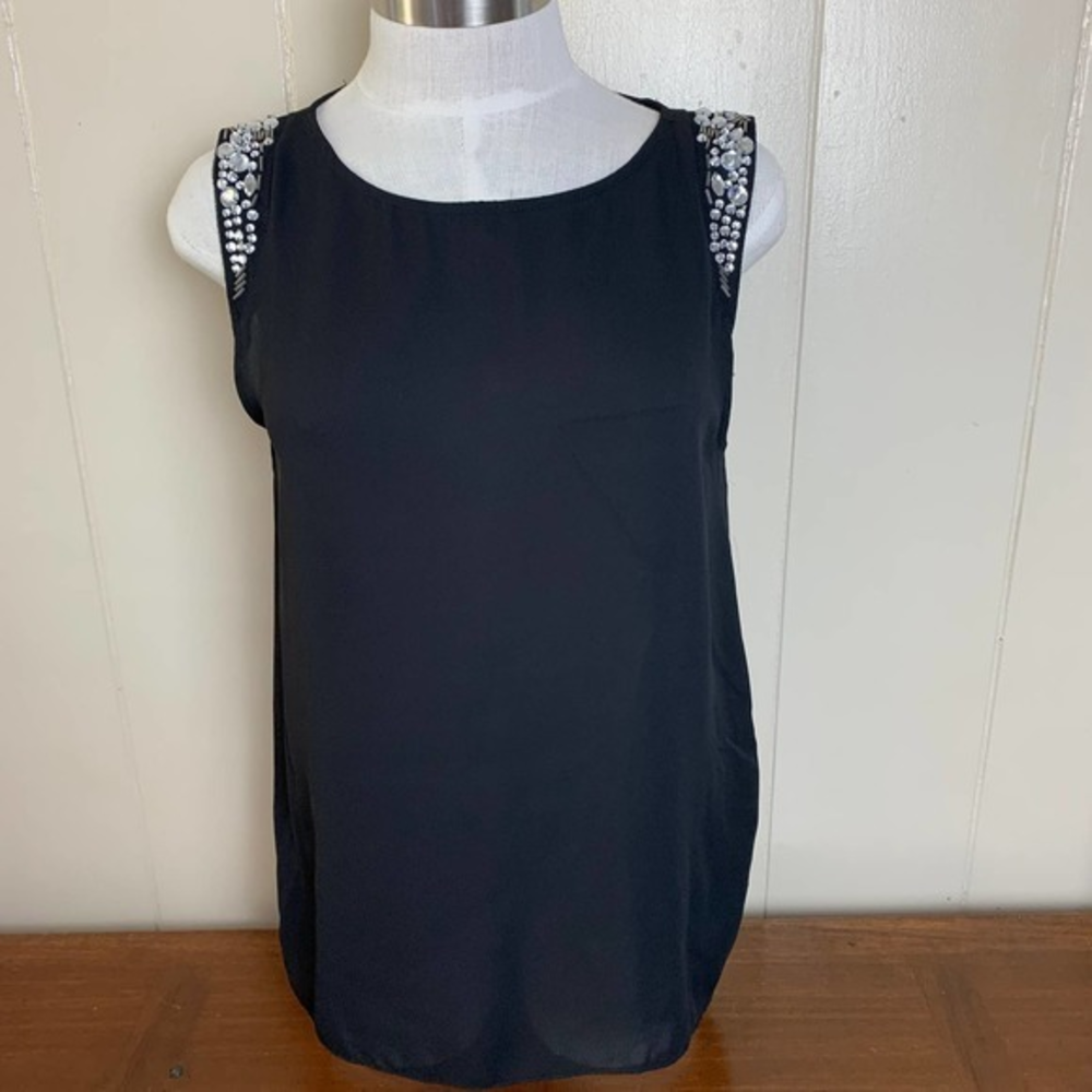 Ellison Top Women's Small Black‎ Embellished Sleeveless